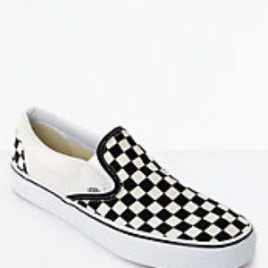 Black Checkerboard Vans